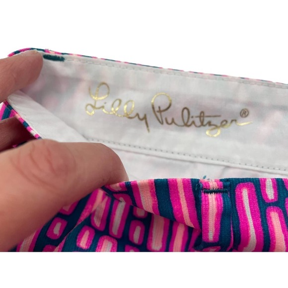Lilly PULITZER THE CALLAHAN SHORTS MANDEVILLA PINK SLATHOUSE STRIPE SHORTS * - Picture 6 of 6